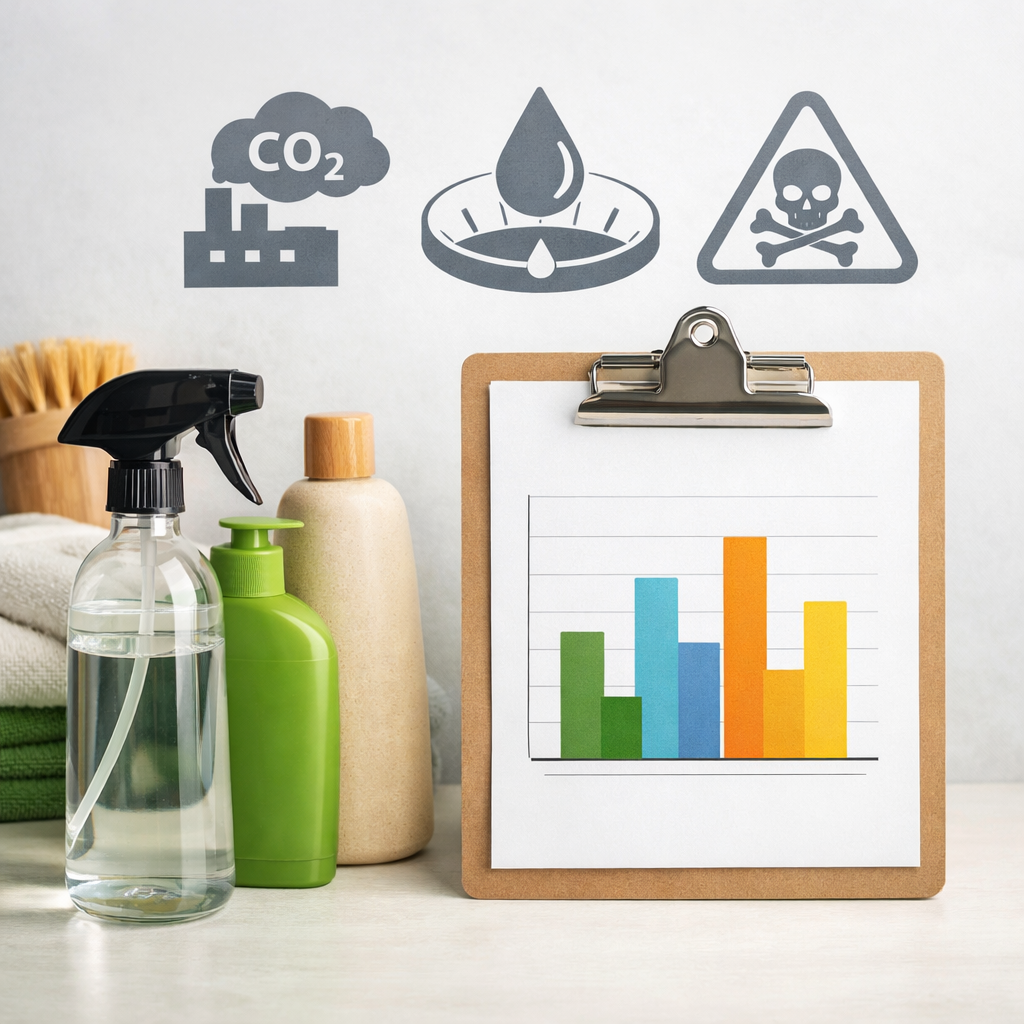 Benchmarking Eco Cleaners by Carbon, Water, and Toxicity: A How-To